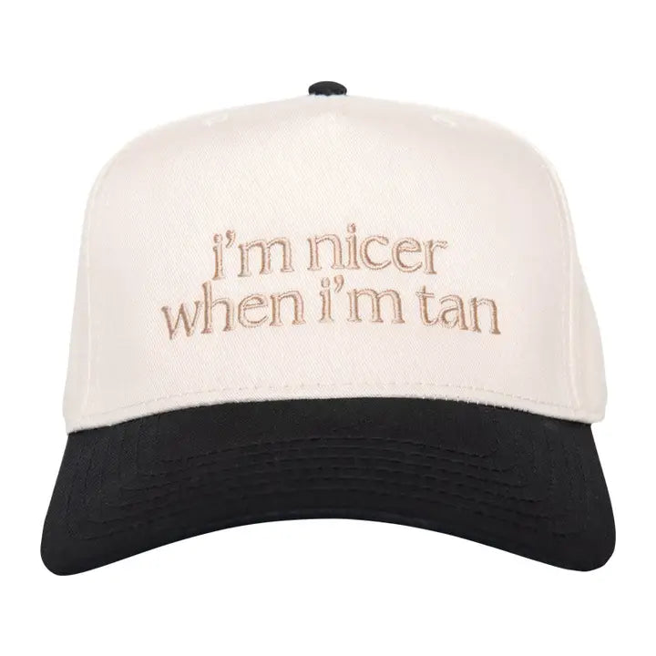 I'm Nicer When I'm Tan Two-Toned Vintage Hat