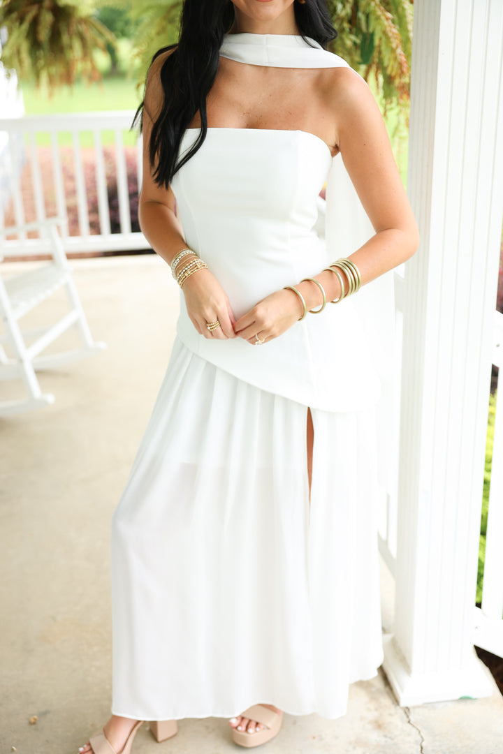 White Magnolia Maxi Dress