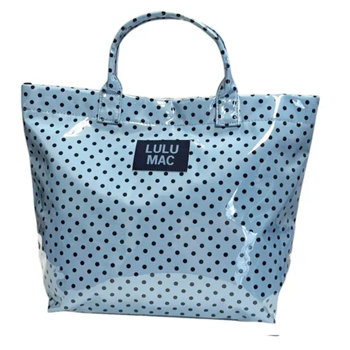 LULU MAC - Tote Bag "Light Blue/Navy Dot"