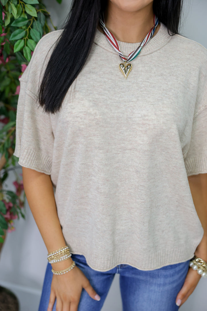 Staple Sweater Top "Oatmeal"