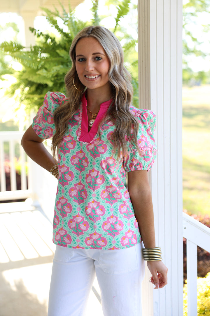 Pink Petal Pop Top