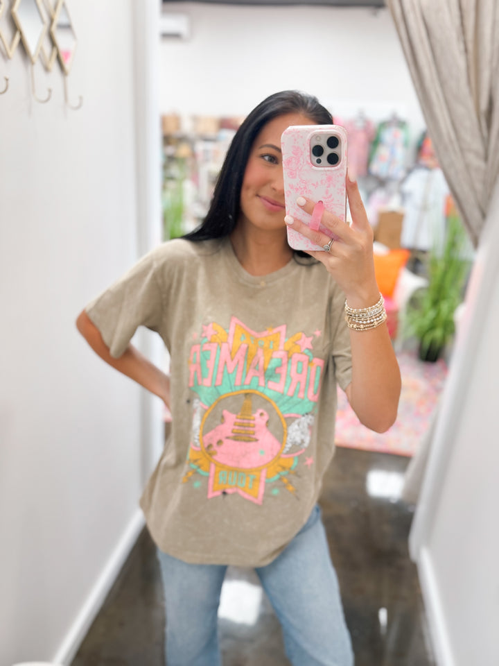 Dreamer Rock n Roll Tour Graphic Tee "Mocha"