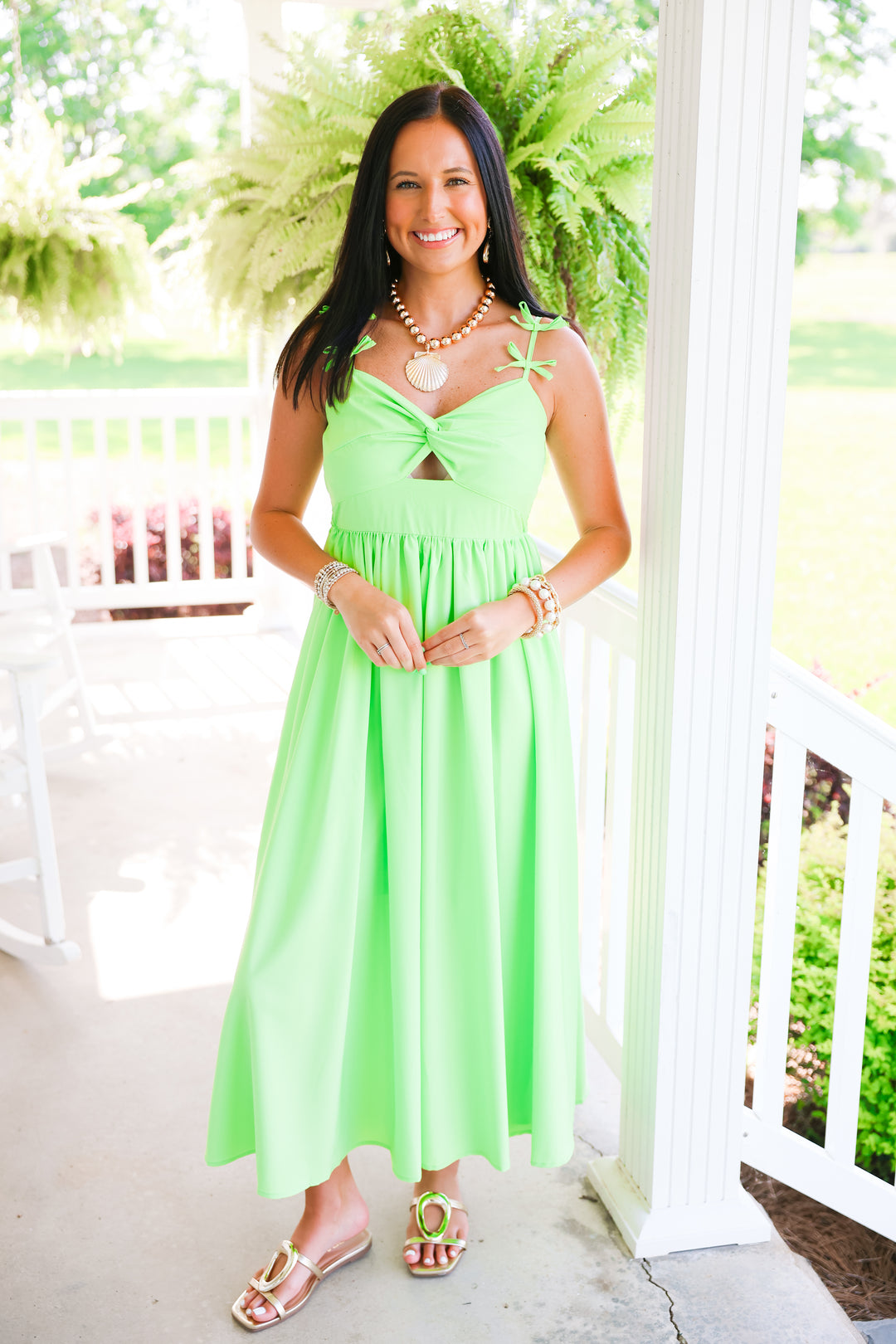 Summer Living Midi Dress "Lime"