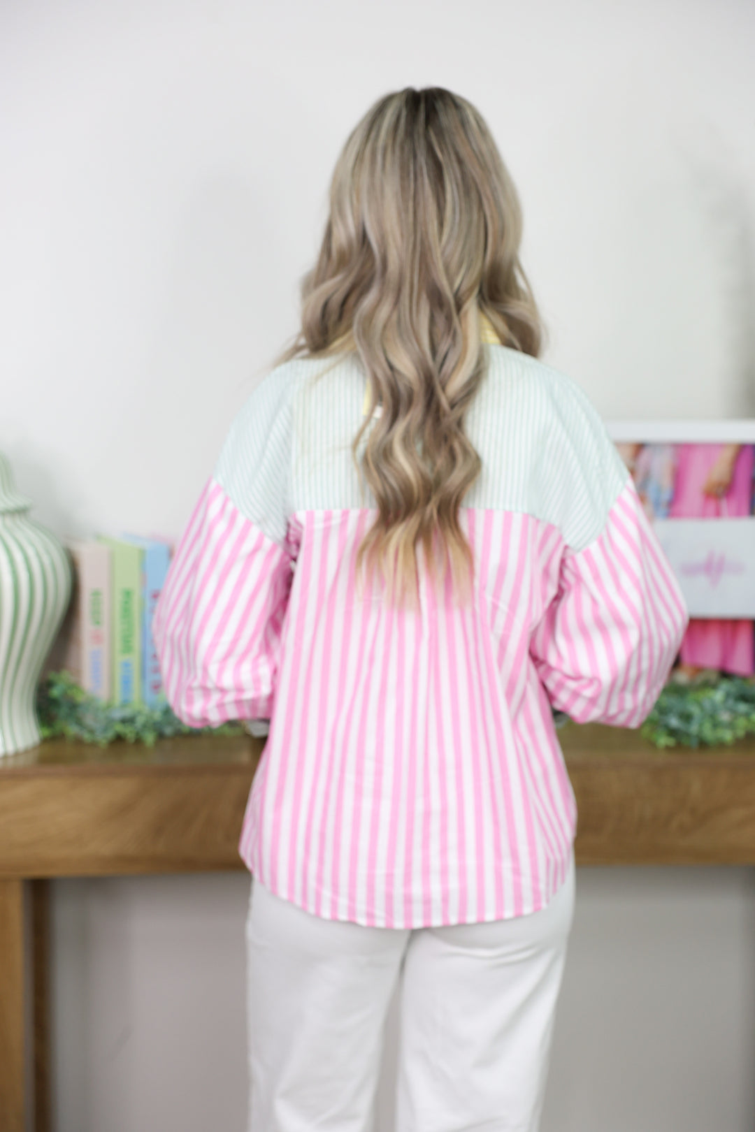 Spring Stripes Top "Pink/Yellow"