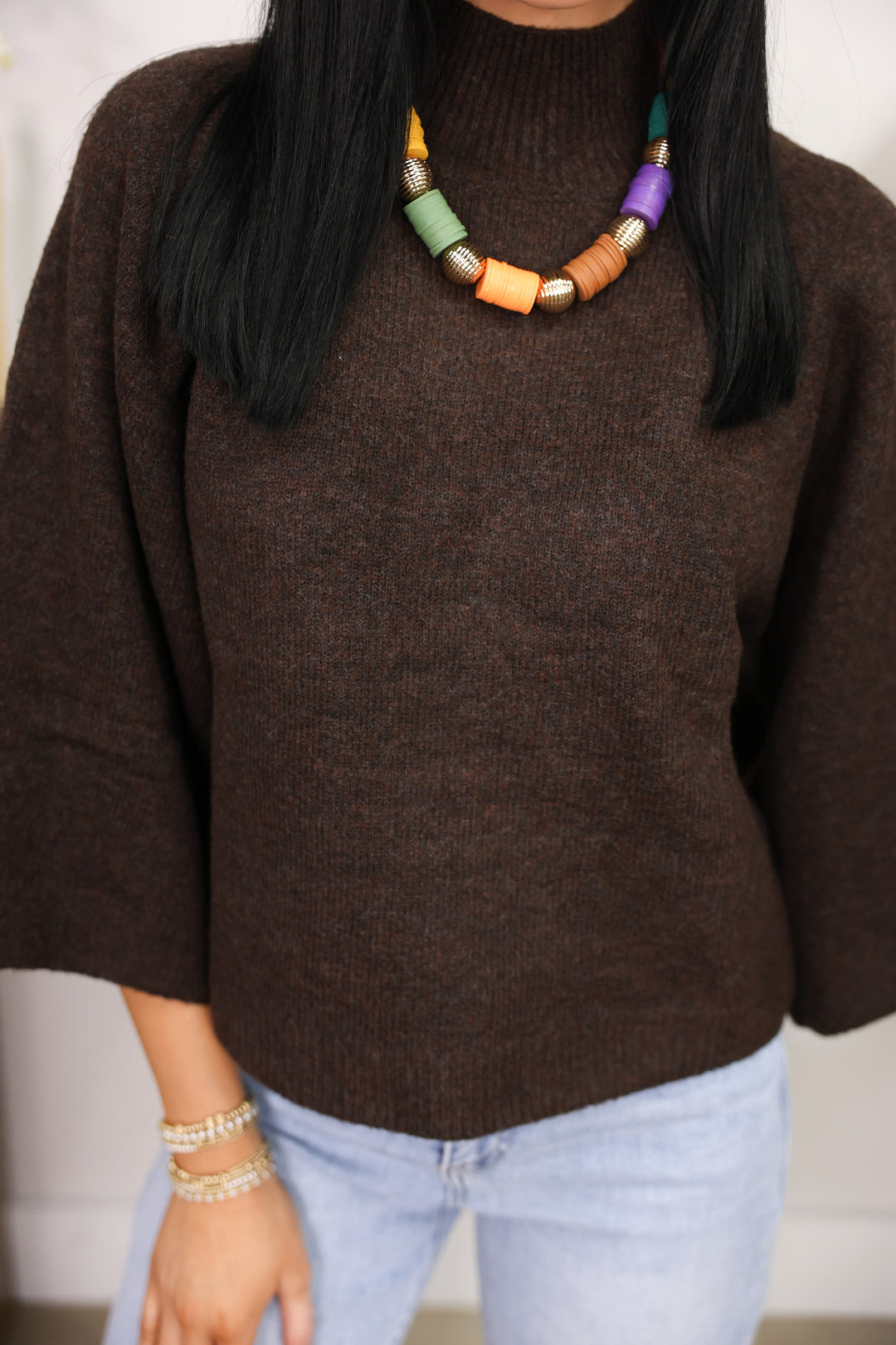 Staple Sweater Top "Brown"
