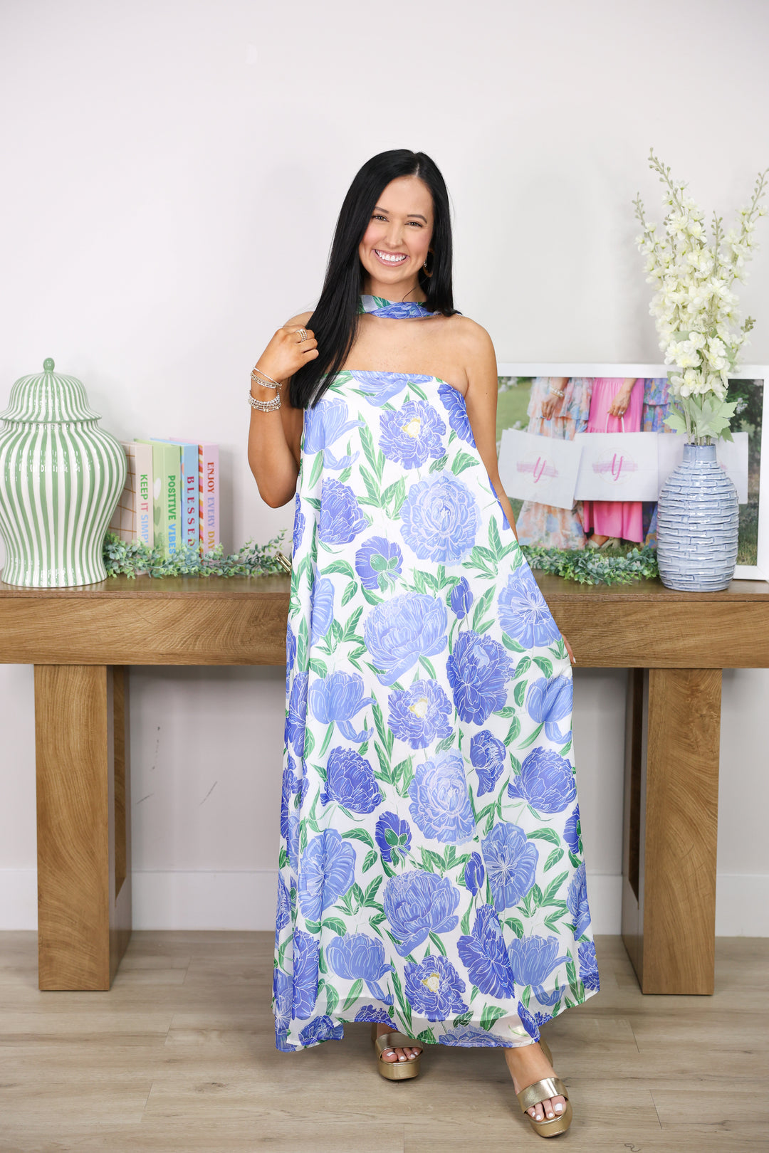 Hydrangea Haven Dress "Blue"