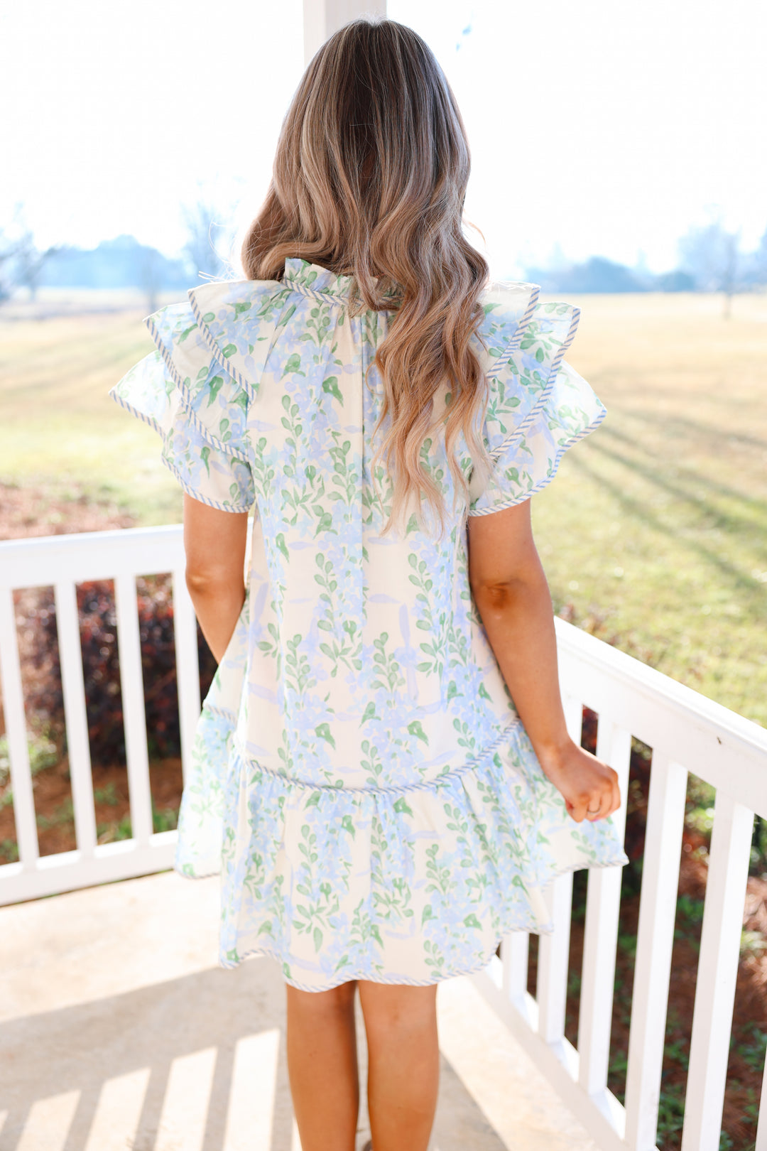 Brighter Days Mini Dress "Blue/Green"