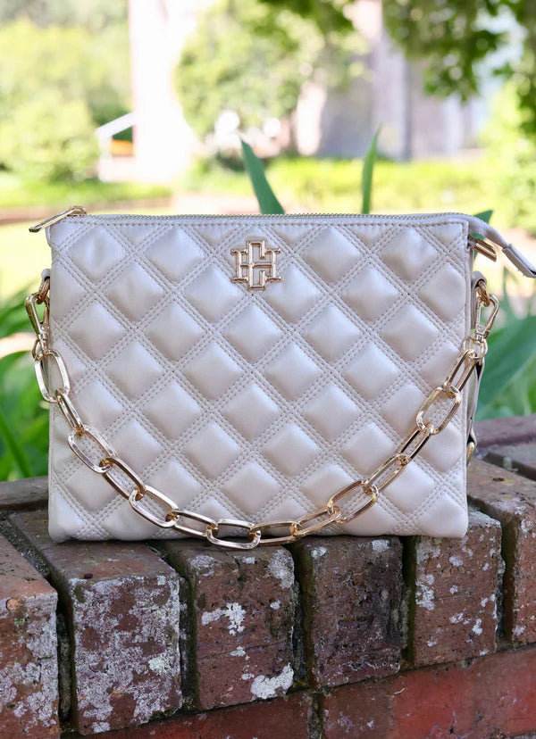 Caroline Hill - Ariana Crossbody "Pearl Quilted DQ"