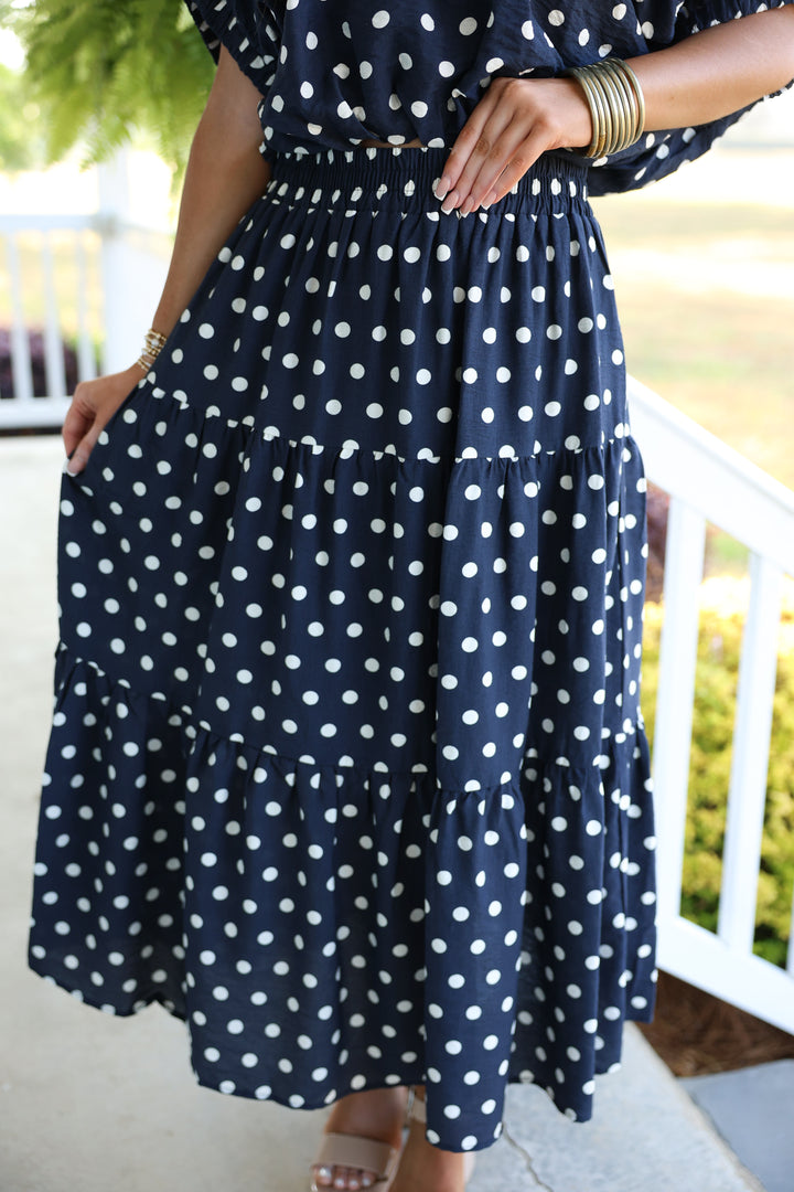 Pretty in Polka Set "Navy"