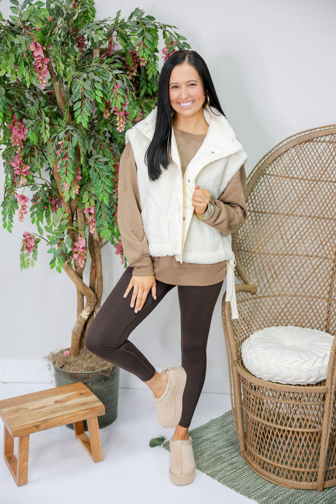 Oversized Casual Comfy Solid Knit Top "Mocha"