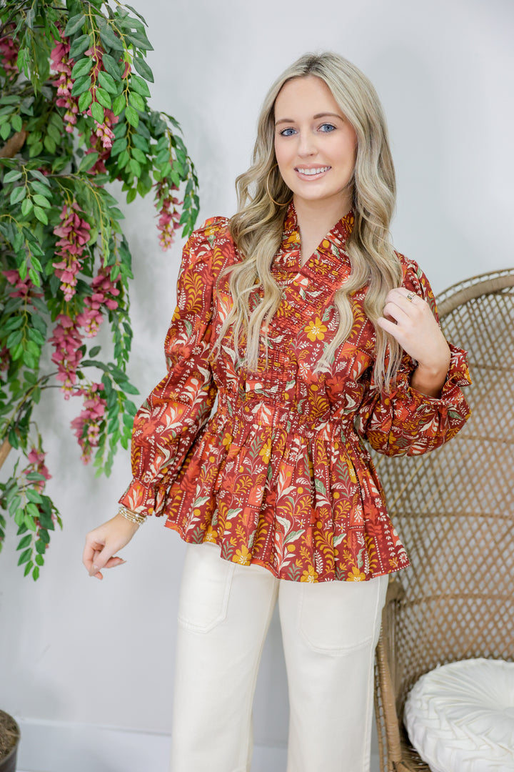Fall Y'all Blouse "Burgundy"