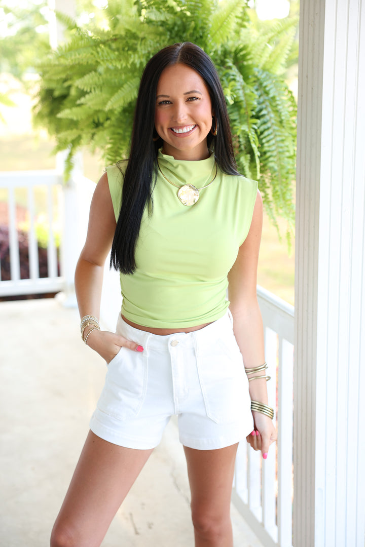 Sarah Cropped Top "Green"
