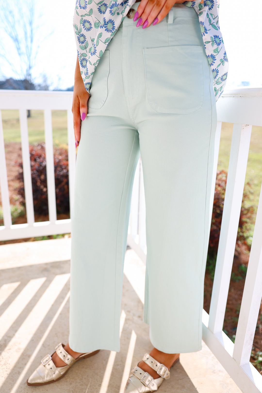 Camille Pants "Seafoam"