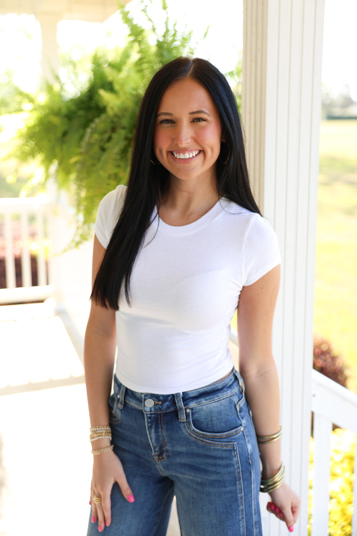 Olivia Basic Top "White"