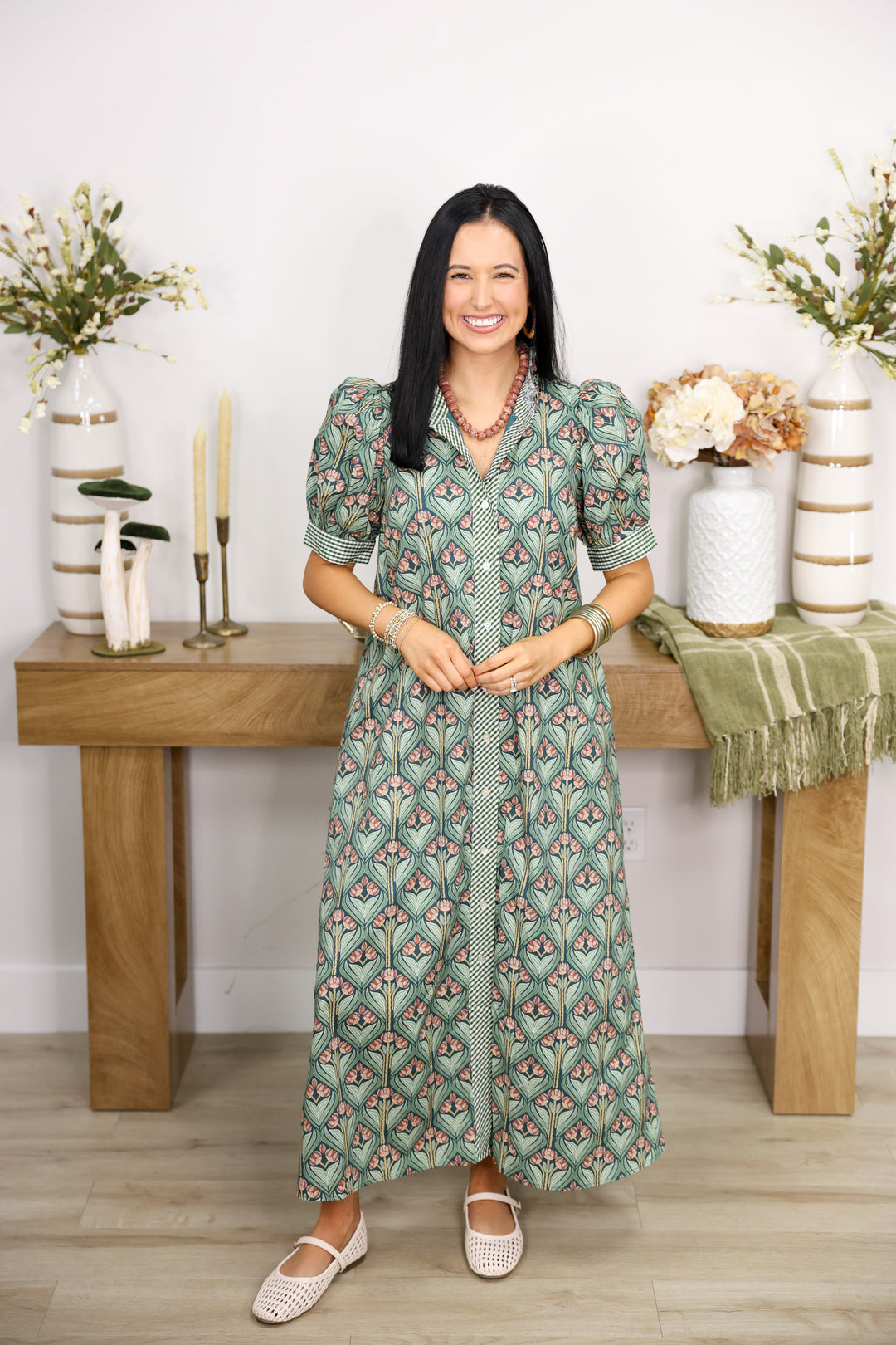 The Sage Garden Dress "H Green"