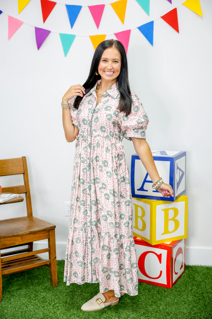 Lily Pad Midi Dress "Artichoke"