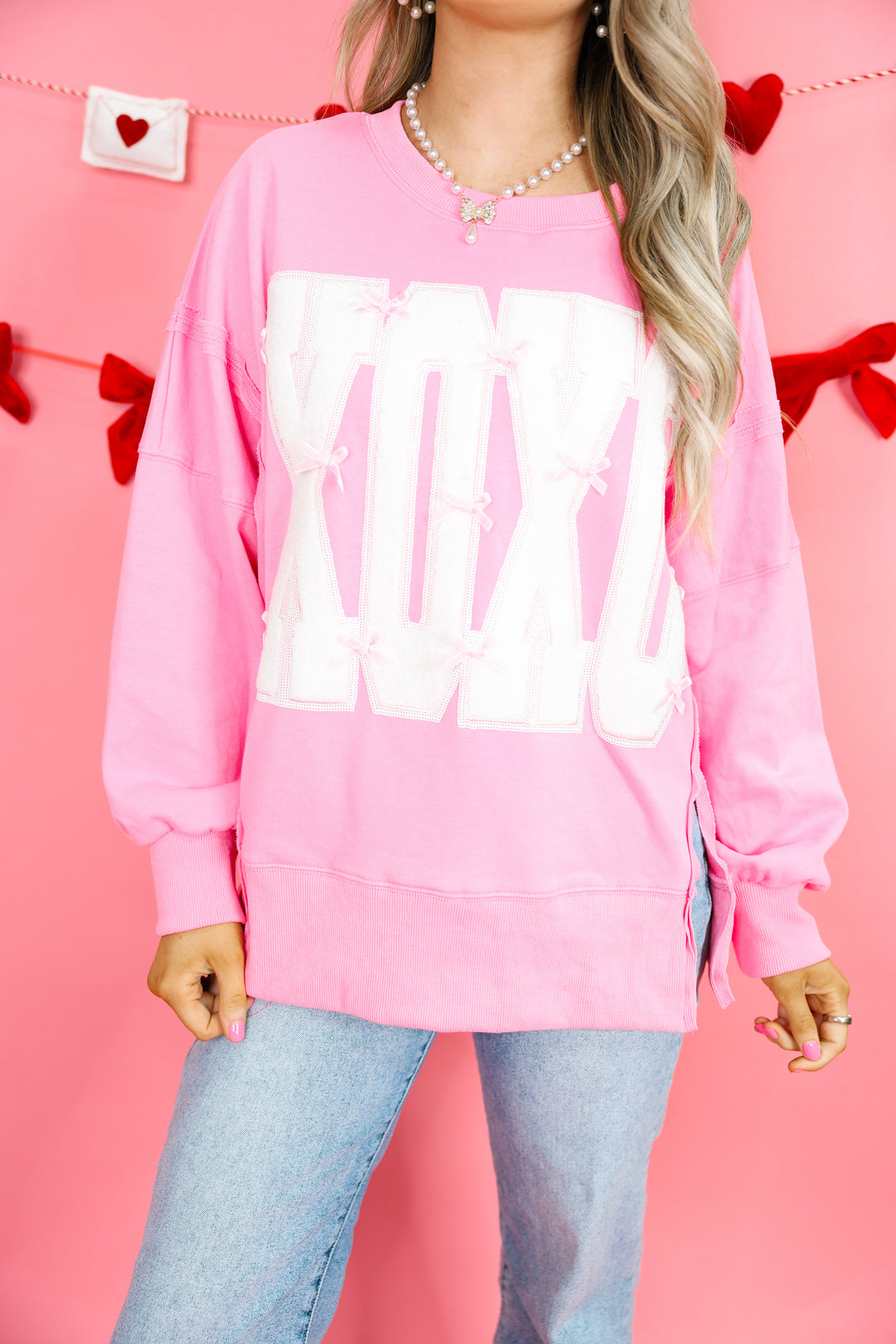 XOXO Oversized Sweatshirt "Pink"