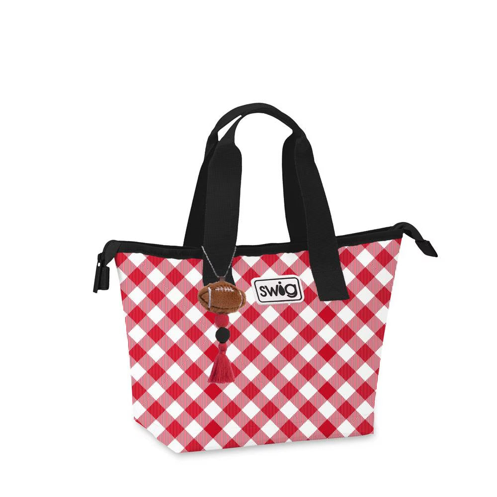 Swig - Gameday Gingham Red + Black Lunchi Lunch Bag