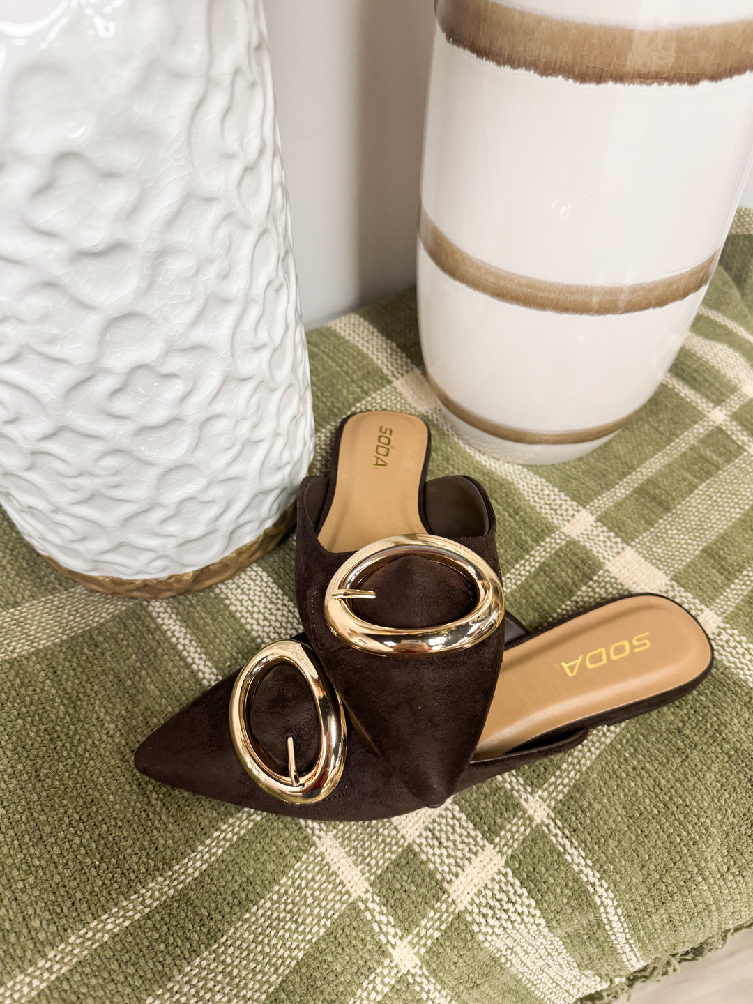 Jamie Pointed Toe Mule "Brown"