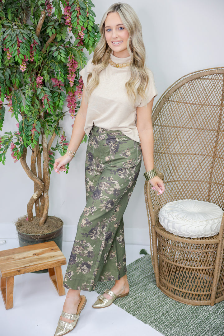 Lynne Pants "Olive Floral"