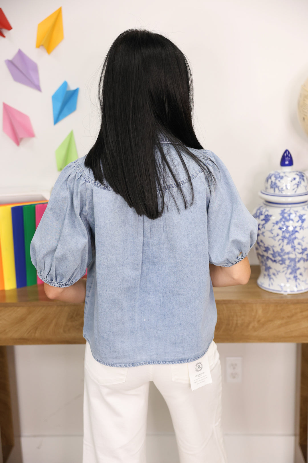 Too Darling Denim Top