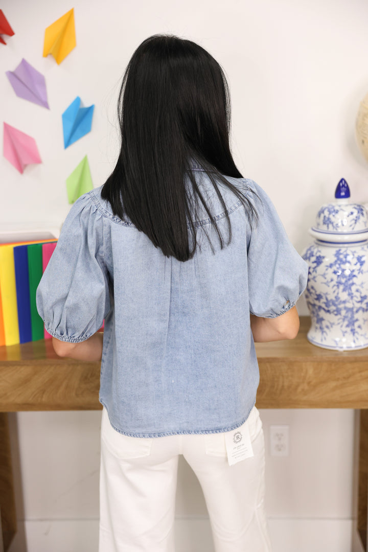 Too Darling Denim Top