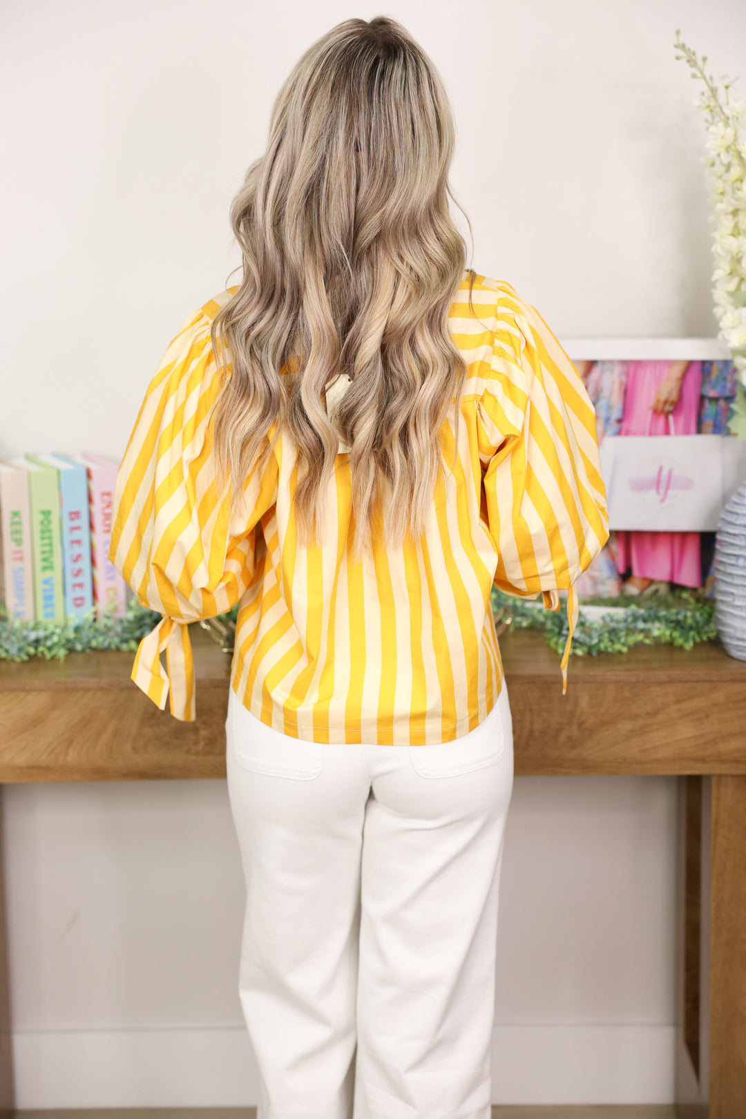 Sunny Side Stripe Top "Gold Yellow"