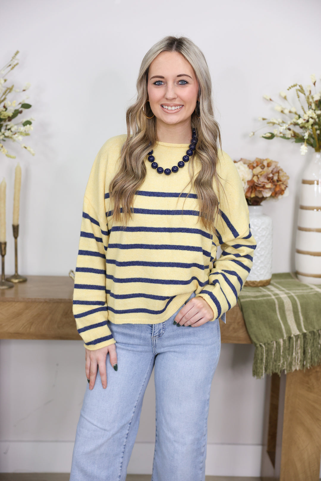 Striped Piper Pullover "Butter"