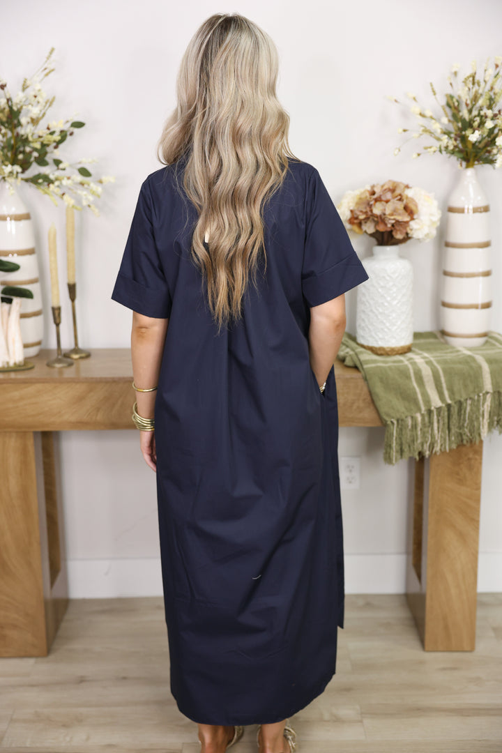 The Staple Midi Dress "Navy"