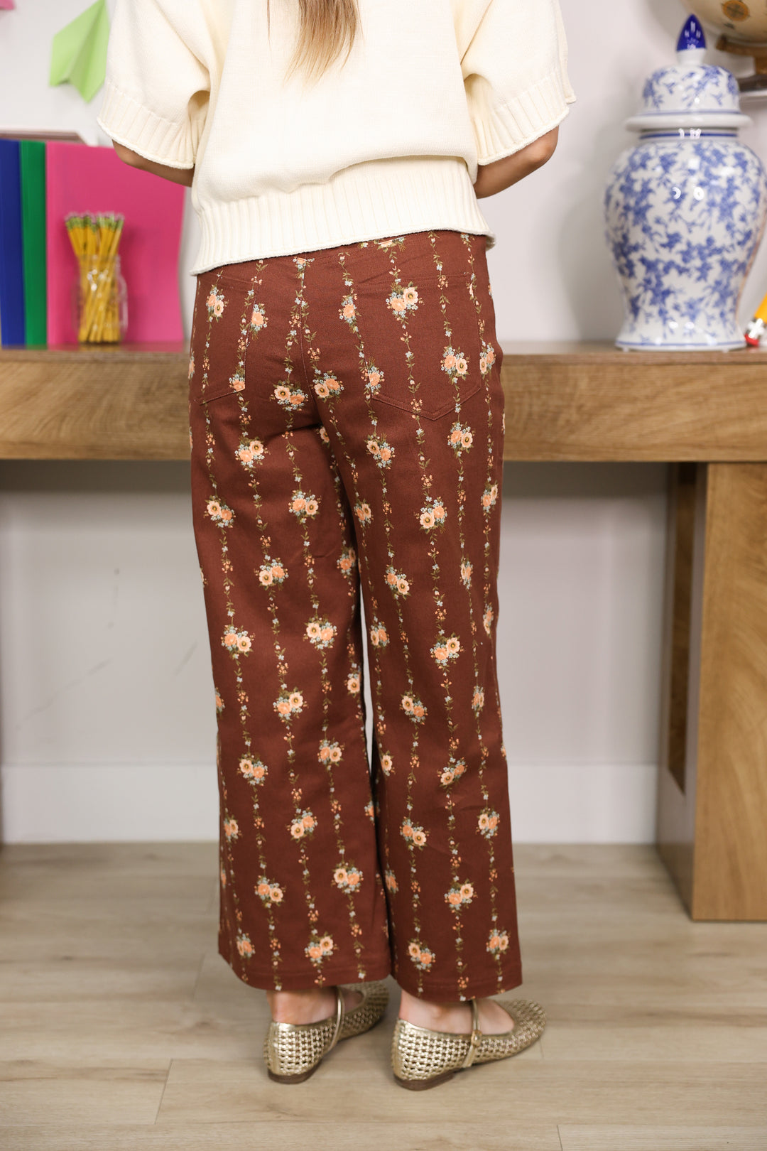 Floral Pants "Brown"