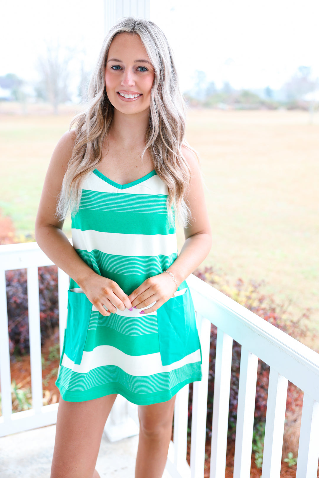 Sporty Stripe Mini Dress