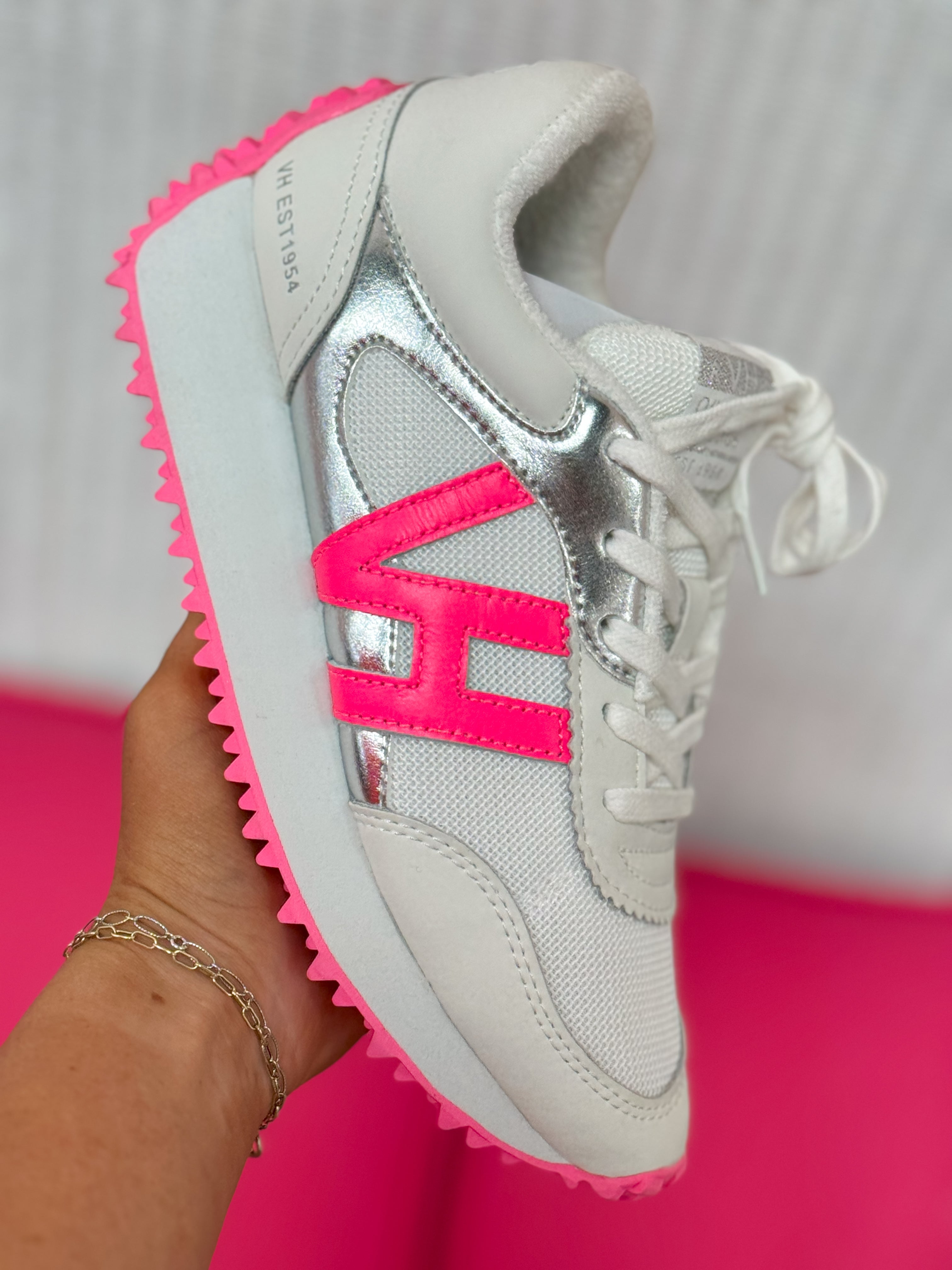 Vintage Havana - White/Neon Pink Sneaker – Allie Lynn's Boutique
