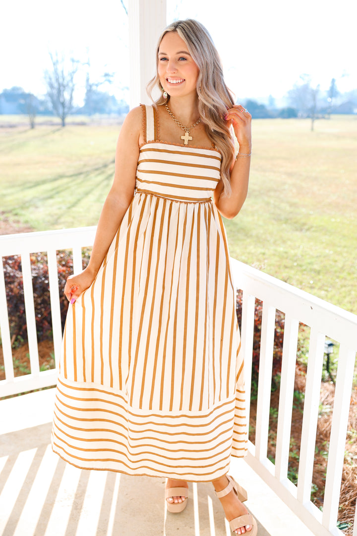 Palm Coast Midi Dress "Beige"