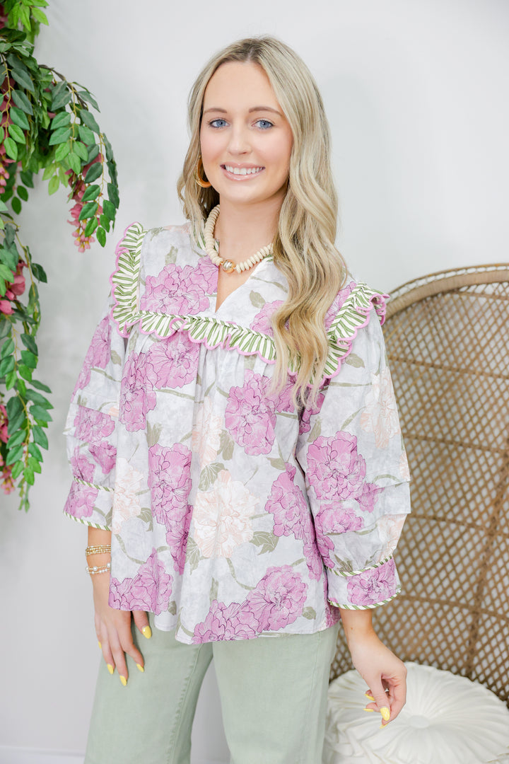 Purple Rain Floral Top