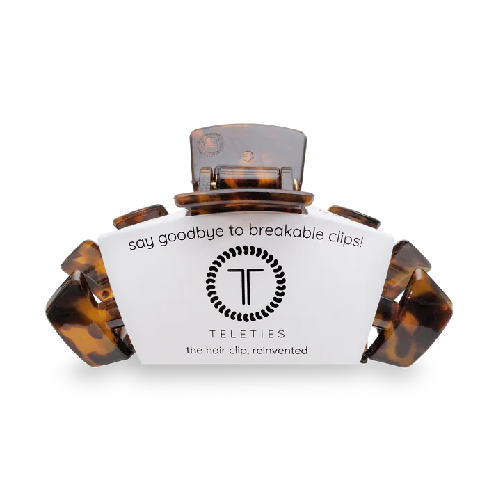 Teleties - Classic Tortoise Hair Clip-Large
