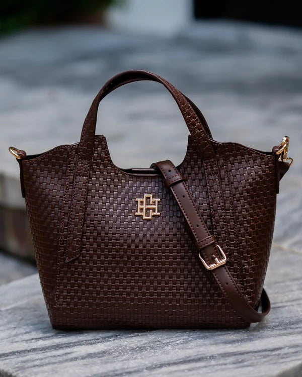 Caroline Hill - Kendall Mini Tote - Chocolate BW