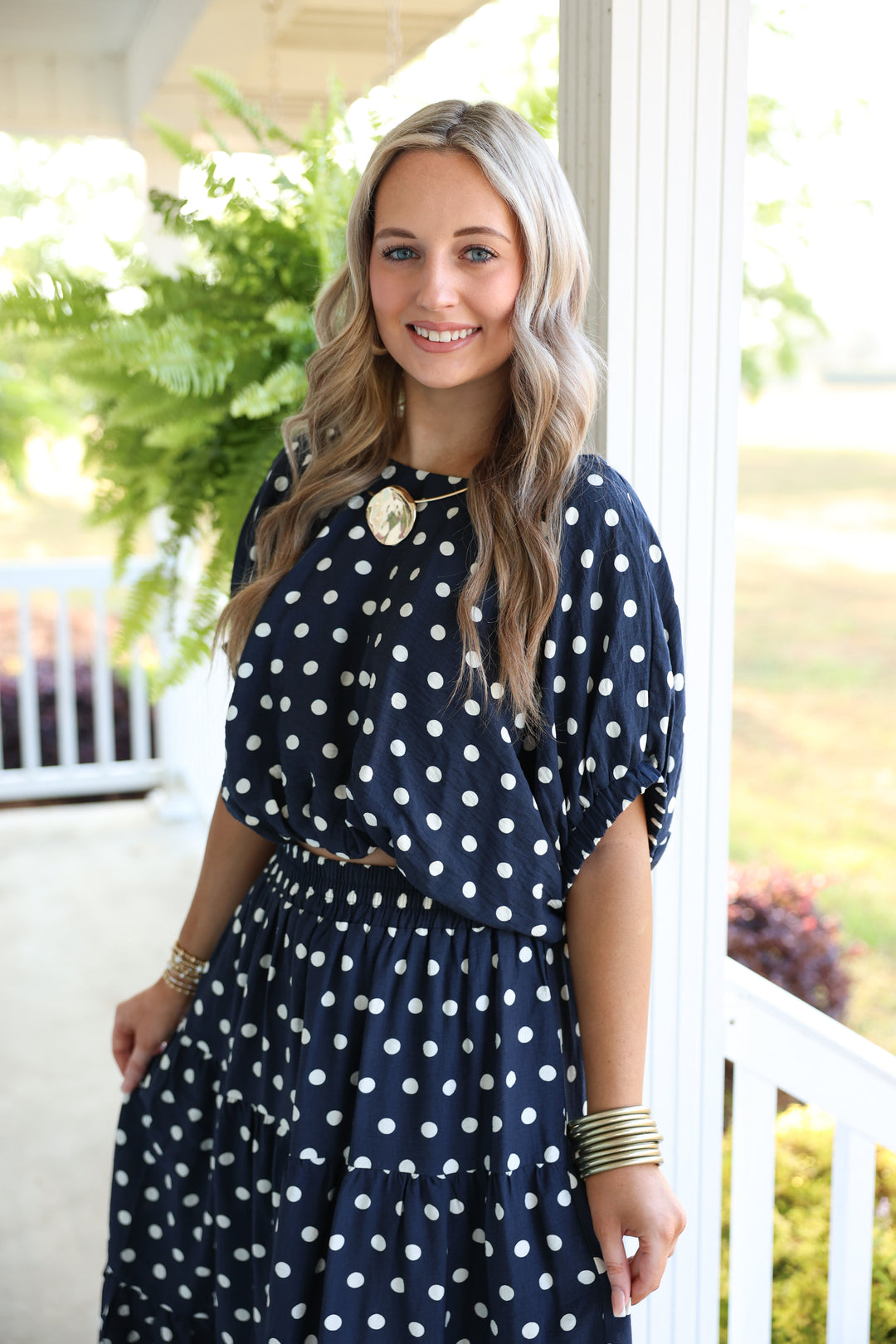 Pretty in Polka Set Navy Small