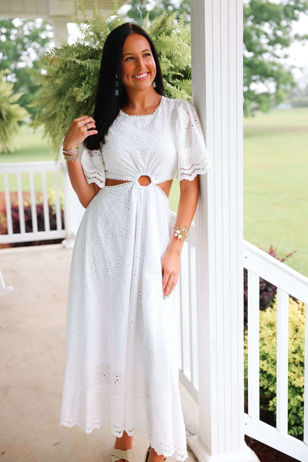 Floral Eyelet Lace Dress