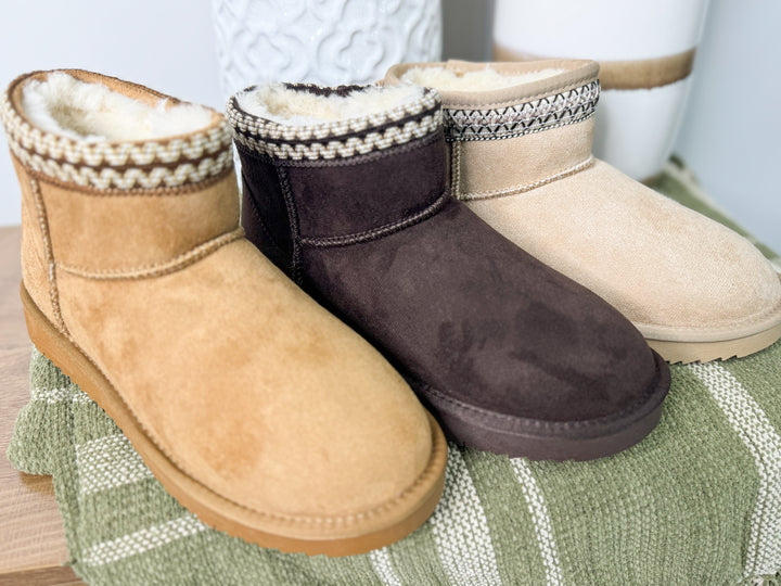 Soda - May Short Platform Bootie "Brown Suede"