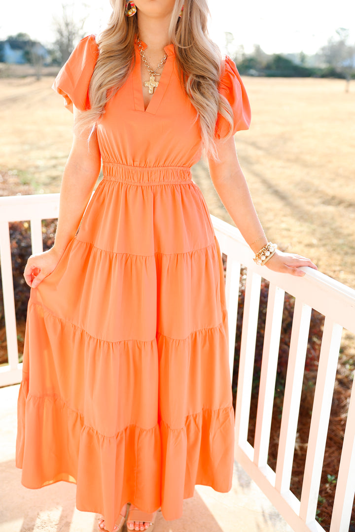 Everyday Elegance Dress "Coral Peach"