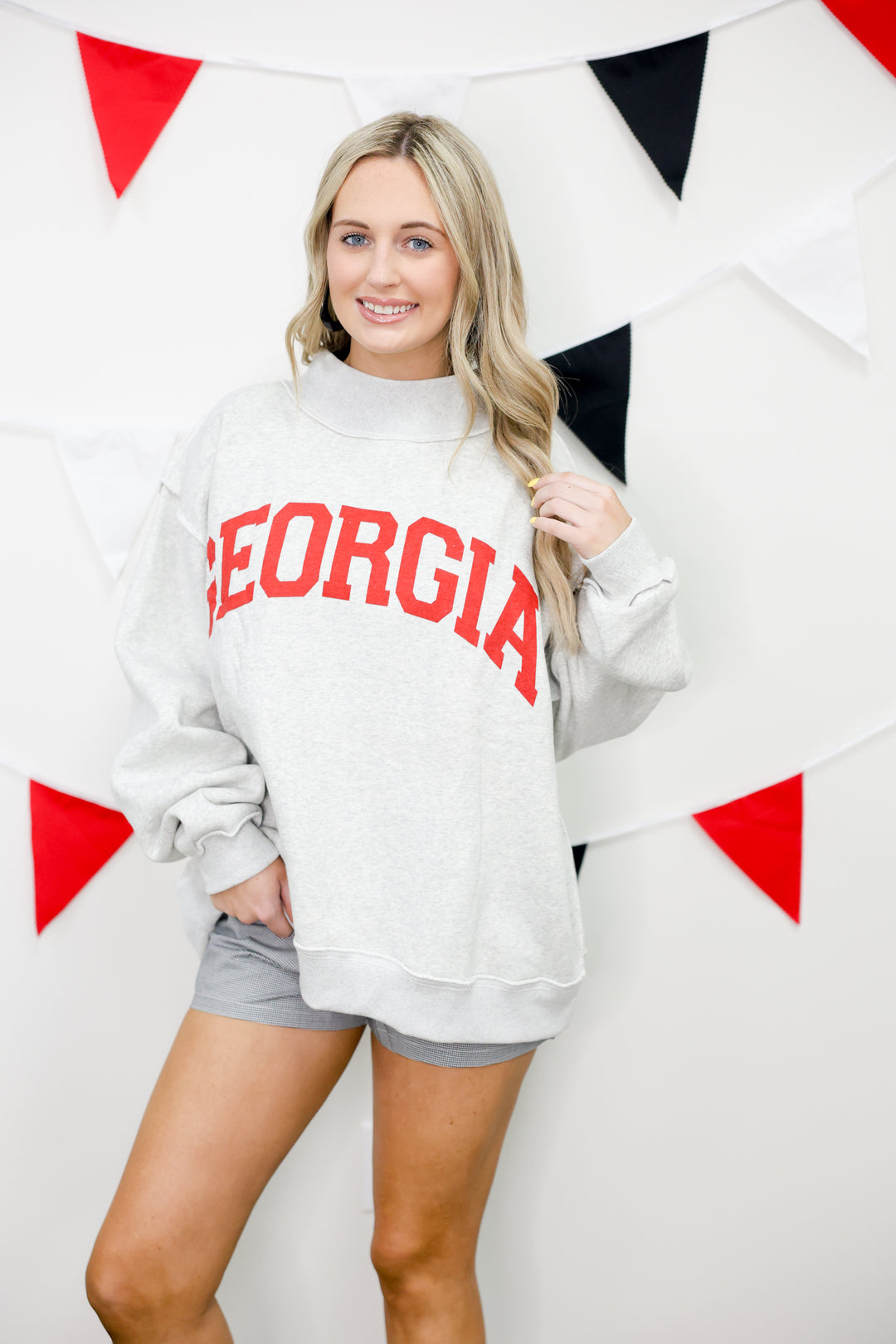 Georgia Reversible Mockneck Sweatshirt