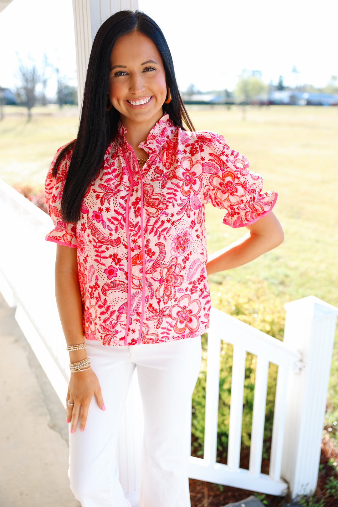 Pink Paisley Top