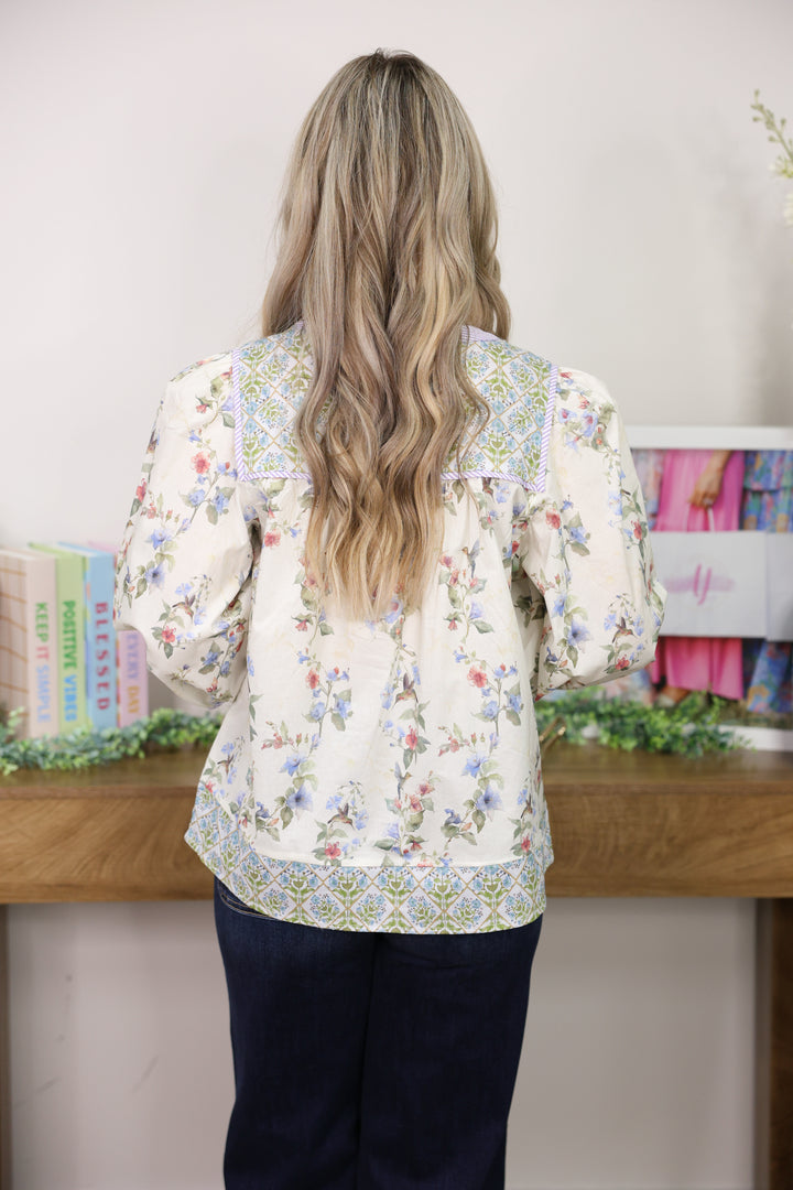 Bloom & Flutter Top "Beige Mix"