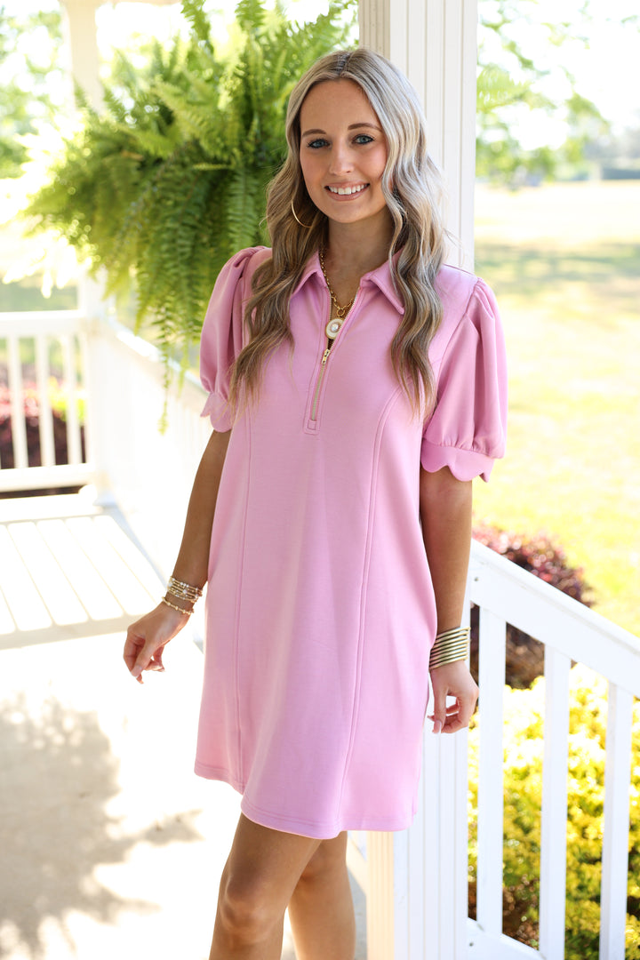 The Palm Breeze Dress "Pink"