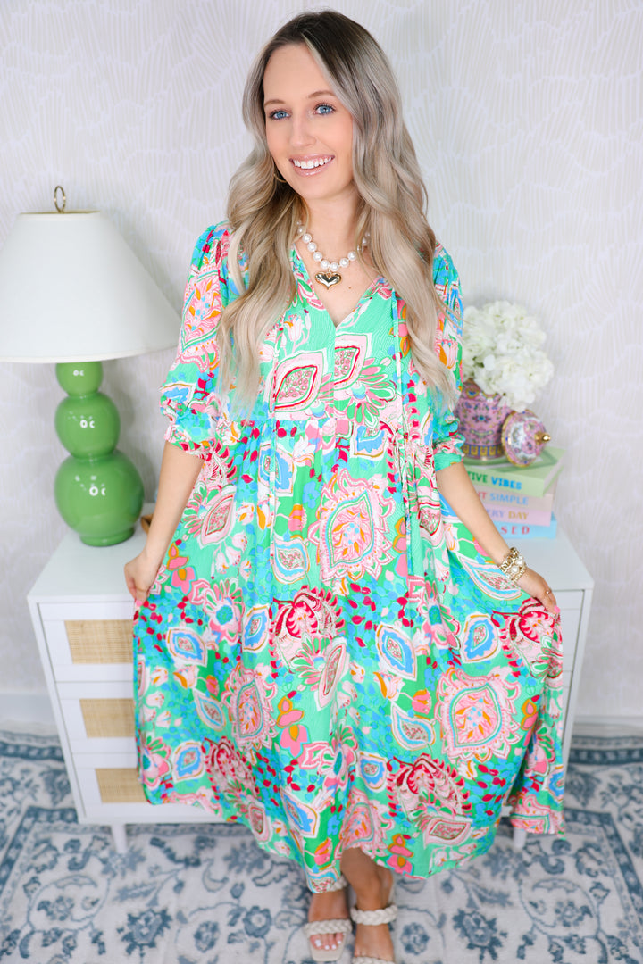 Paisley Perfection Midi Dress