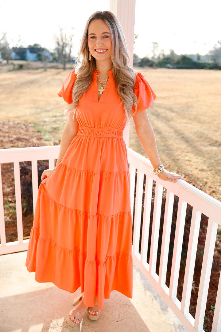 Everyday Elegance Dress "Coral Peach"