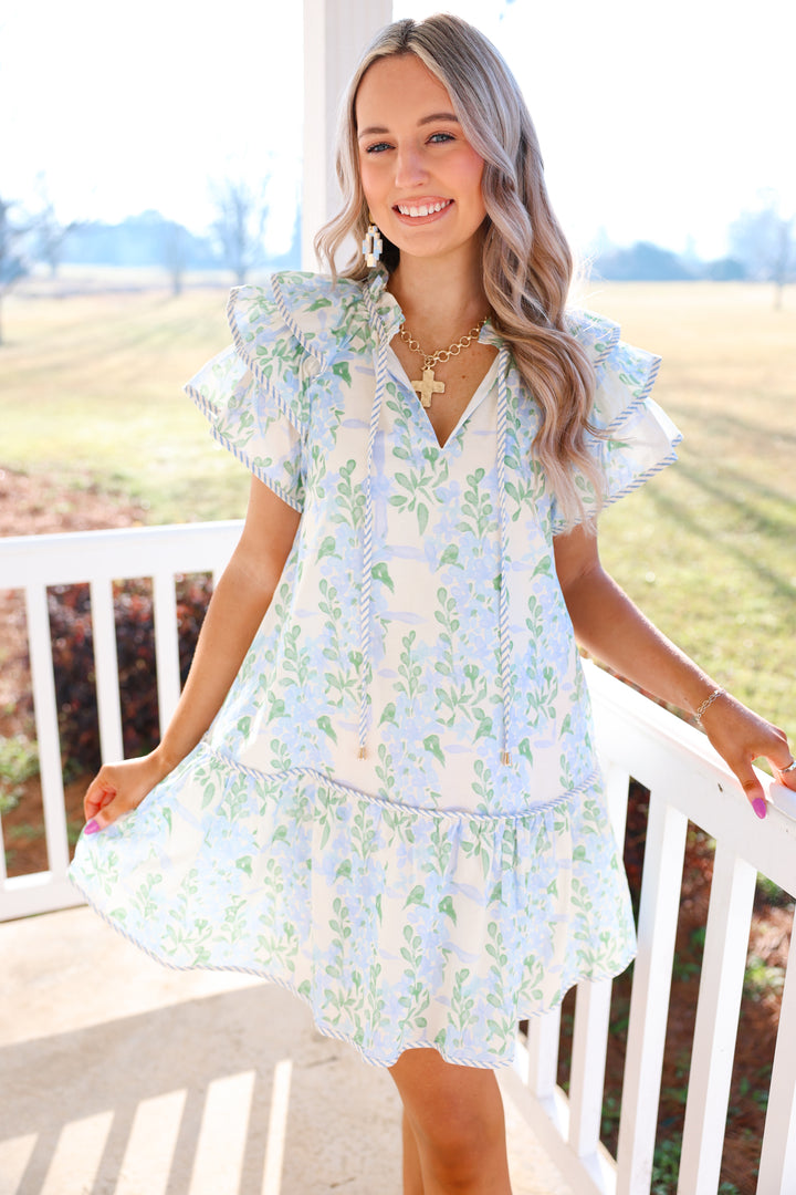 Brighter Days Mini Dress "Blue/Green"