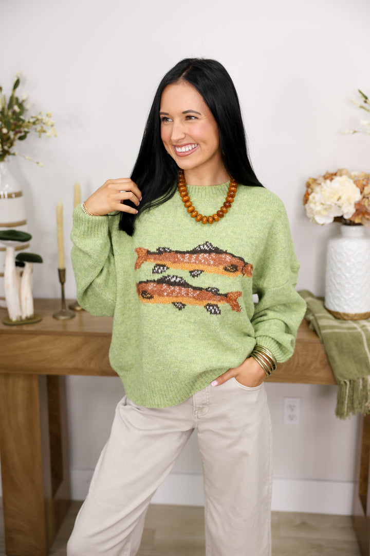 Fish Sweater "Spring Green"