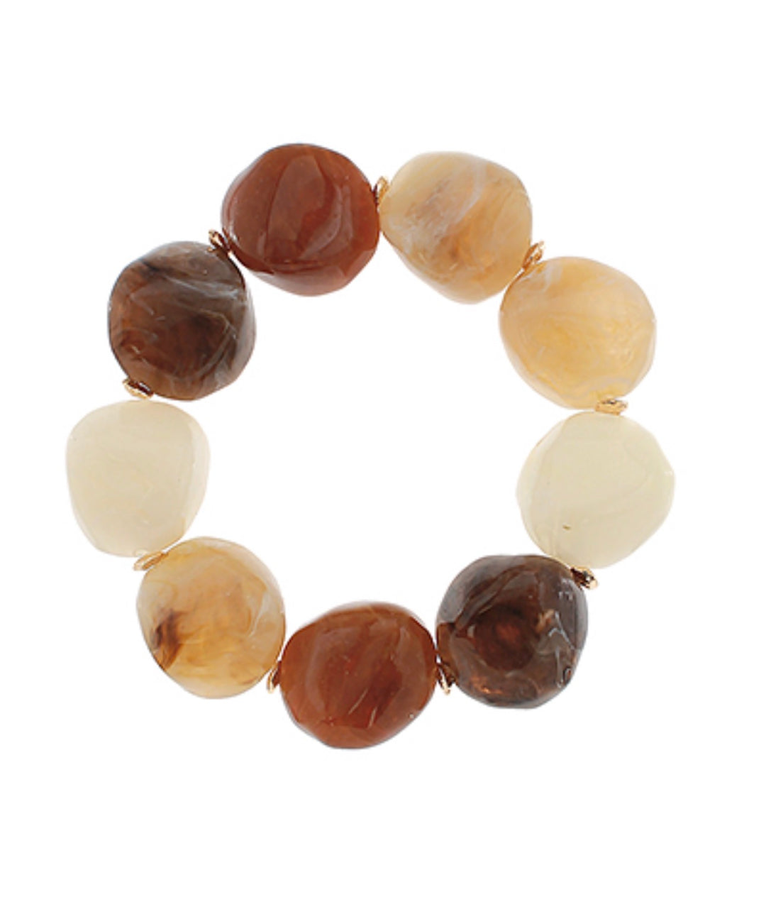 Stone Beaded Bracelet "Brown/Multi"
