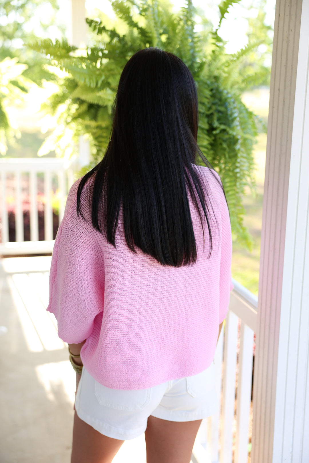 Solid Dolman Short Sleeve Top "Baby Pink"
